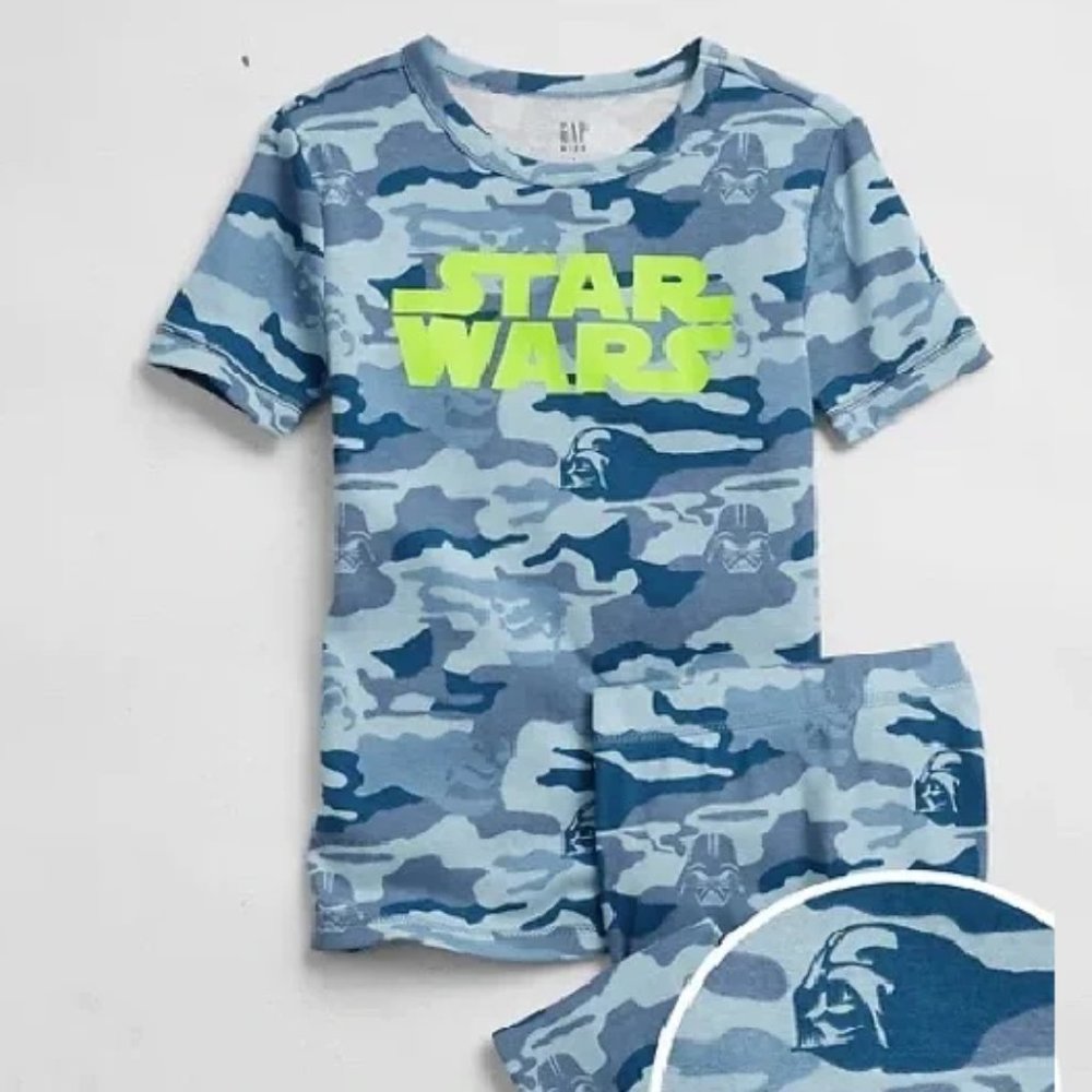 NWT GAP Star Wars Organic Cotton Camouflage Pajamas, 4T